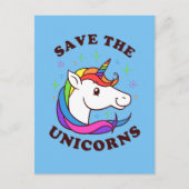 De Unicorns opslaan Briefkaart (Voorkant)