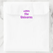 De Unicorns opslaan Ronde Sticker (Tas)