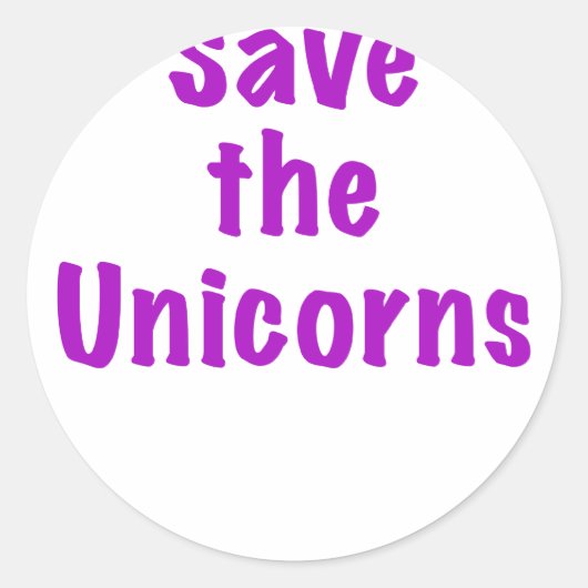 De Unicorns opslaan Ronde Sticker (Voorkant)