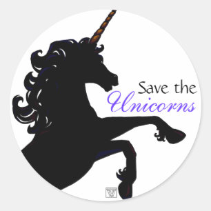 De Unicorns opslaan Ronde Sticker