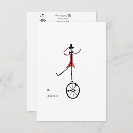 De Unicycle Flat Kaart (Voorkant / Achterkant)