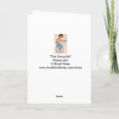 De Unicyclist, waterverf notitiekaart (Achterkant)