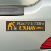 DE UNIE VAN DE PAKKER VAN DE FUDGE BUMPERSTICKER (Op auto)