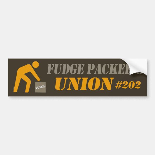 DE UNIE VAN DE PAKKER VAN DE FUDGE BUMPERSTICKER (Voorkant)