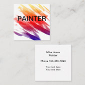 De unieke Dienst van de Schilder Vierkante Visitekaartje (Voorkant / Achterkant)