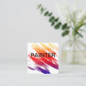 De unieke Dienst van de Schilder Vierkante Visitekaartje (Staand voorkant)