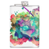 De unieke, Gewaagde, Kleurrijke Spletters van de Heupfles (Voorkant)