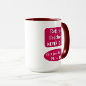 De unieke toekomst van de leraar in ruste! -Mok Mok (Voorkant rechts)