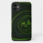 De unieke zwarte en groene Abstracte strepen Case-Mate iPhone Case (Achterkant)