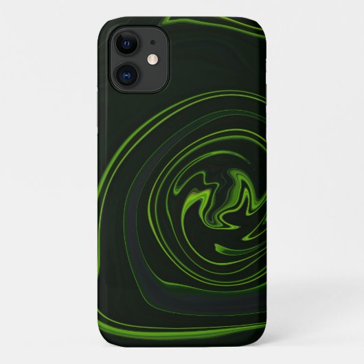 De unieke zwarte en groene Abstracte strepen Case-Mate iPhone Case (Achterkant)