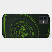 De unieke zwarte en groene Abstracte strepen Case-Mate iPhone Case (Achterkant (horizontaal))