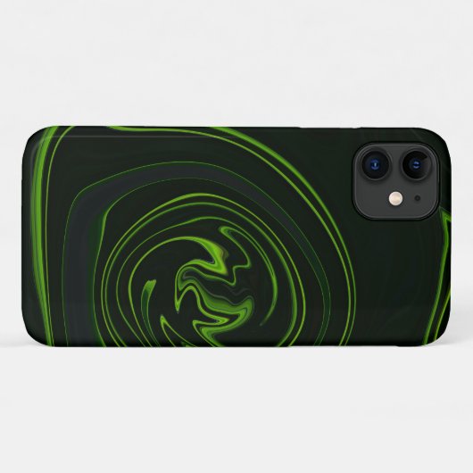 De unieke zwarte en groene Abstracte strepen Case-Mate iPhone Case (Achterkant (horizontaal))
