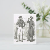 De uniformen 1800s van zeelieden briefkaart (Staand voorkant)