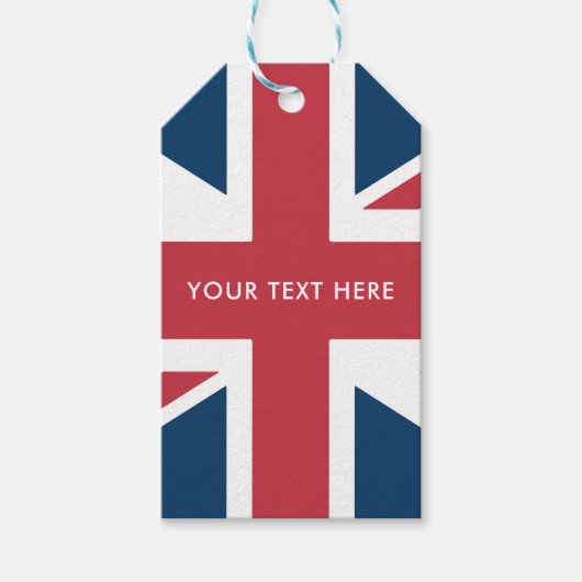 De Union Jack Britse vlag Cadeaulabel (Voorkant)