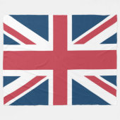 De Union Jack Britse vlag Fleece Deken (Voorkant (Horizontaal))