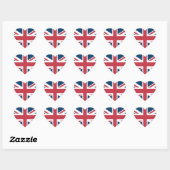 De Union Jack Britse vlag Hart Sticker (Vel)