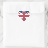 De Union Jack Britse vlag Hart Sticker (Tas)