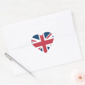 De Union Jack Britse vlag Hart Sticker (Envelop)