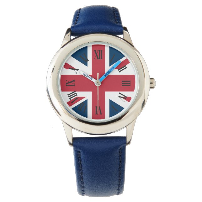 De Union Jack Britse Vlag Horloge (Voorkant)