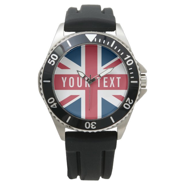 De Union Jack Britse Vlag Horloge (Voorkant)