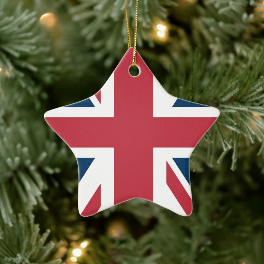 De Union Jack Britse Vlag Keramisch Ornament (Boom)