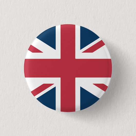 De Union Jack Britse Vlag Knop Ronde Button 3,2 Cm (Voorkant)