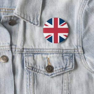 De Union Jack Britse Vlag Knop Ronde Button 5,7 Cm