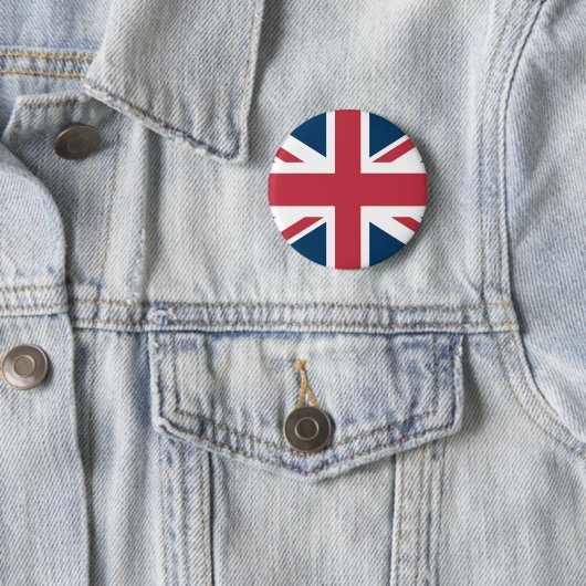 De Union Jack Britse Vlag Knop Ronde Button 5,7 Cm (In situ)