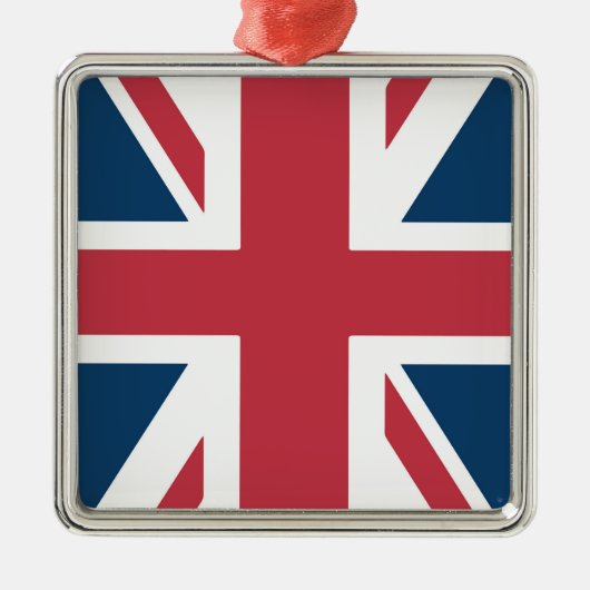 De Union Jack Britse vlag Metalen Ornament (Voorkant)