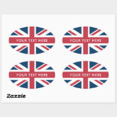 De Union Jack Britse Vlag Ovale Sticker (Vel)
