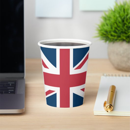 De Union Jack Britse vlag Papieren Bekers (Insitu)