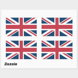 De Union Jack Britse Vlag Rechthoekige Sticker