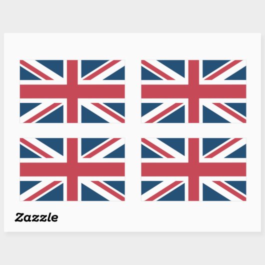 De Union Jack Britse Vlag Rechthoekige Sticker (Vel)