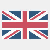 De Union Jack Britse Vlag Rechthoekige Sticker (Voorkant)