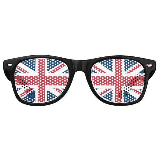 De Union Jack Britse Vlag Retro Zonnebril (Voorkant)