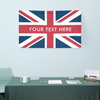 De Union Jack Britse vlag Spandoek