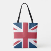 De Union Jack Britse vlag Tote Bag (Achterkant)