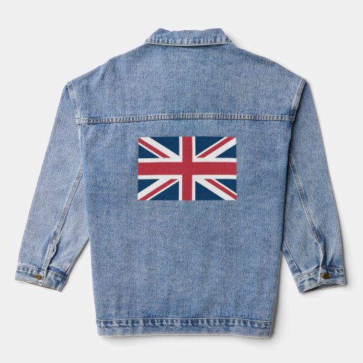 De Union Jack Britse Vlag Vrouwen Denim Jacket (Achterkant)