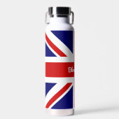 De Union Jack Vlag met Funny Quote Waterfles (Voorkant)