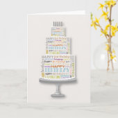 De unisex- Gelukkige Kaart van de Cake van de (Gele Bloem)