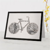 De unisex- Gelukkige Kaart van de Fiets van de (Gele Bloem)