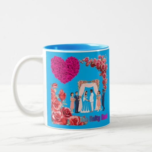 De Unity Knot azuur Tweekleurige Koffiemok (Links)
