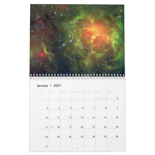 De universele agenda kalender (Jan 2027)