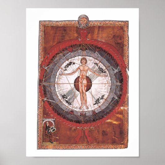 De Universele Mens - Hildegard von Bingen Poster (Voorkant)