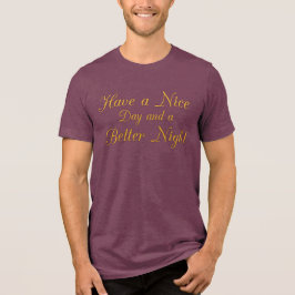 De Universele Wens: Elegante Gouden Schrift Statem Tri-Blend Shirt