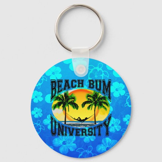 De Universiteit van de Bedelaar van het strand Sleutelhanger (Voorkant)