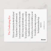 De Unslapende Ooggepresteerkaart Briefkaart (Achterkant)