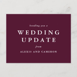 De update van de bruiloft verandert de datummarine briefkaart