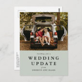 De update van het huwelijk verandert de datum groe briefkaart (Voorkant / Achterkant)