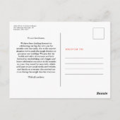 De update van het huwelijk verandert de datum kora briefkaart (Achterkant)